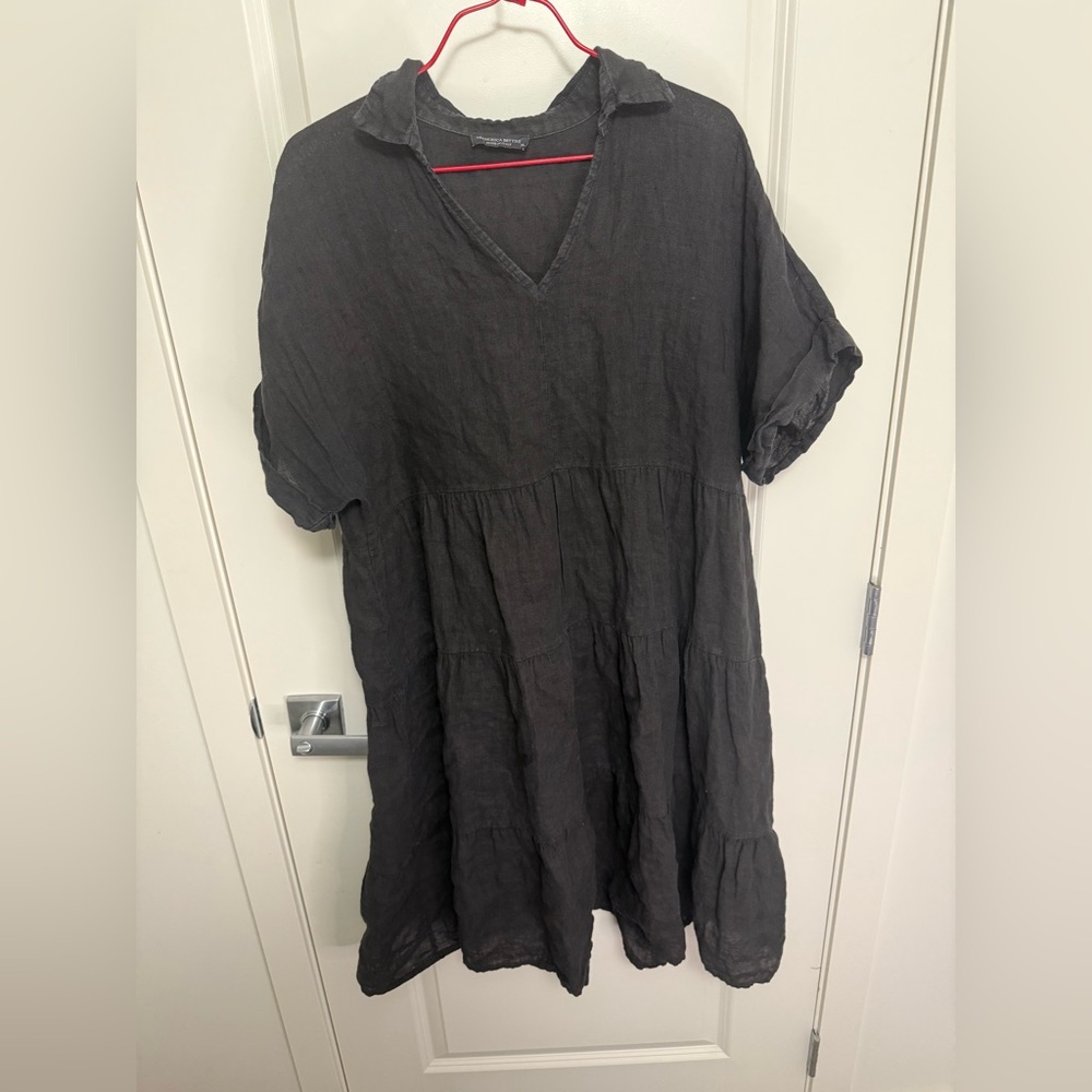 Francesca Bettini Black Linen Dress in size XL